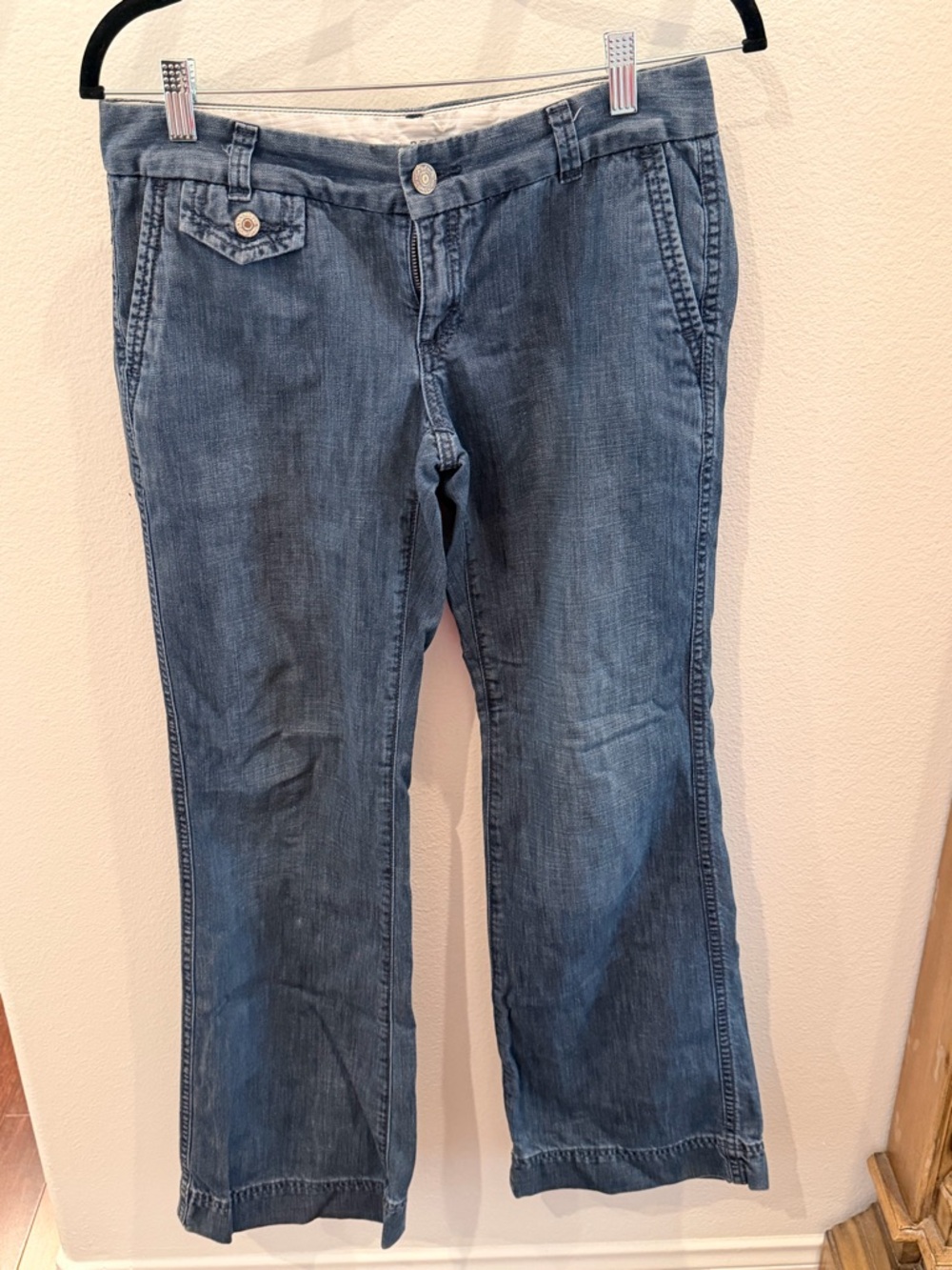 Banana Republic Blue Wide-Leg Jeans